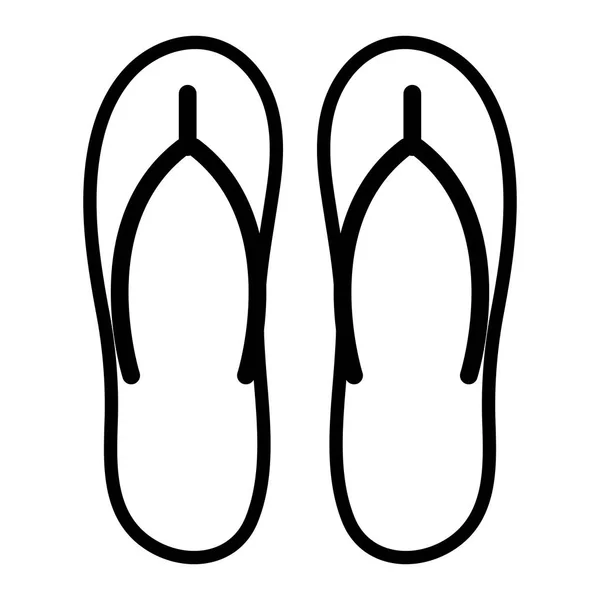 Sandalias chanclas de dibujos animados — Vector de stock