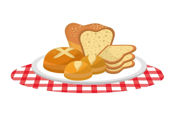 Conception de pains isolés — Image vectorielle