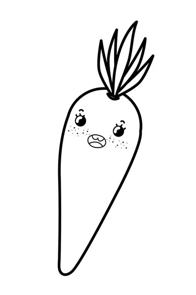 孤立的胡萝卜蔬菜设计 — 图库矢量图片