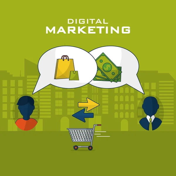 Negócio de marketing digital — Vetor de Stock