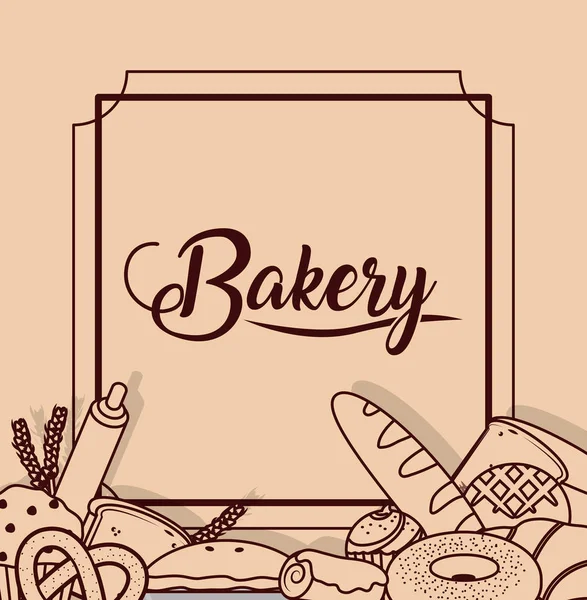 Finom pékség rajzfilm — Stock Vector