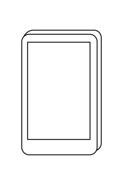 Esbozar la tecnología digital de teléfonos inteligentes de pantalla electrónica — Archivo Imágenes Vectoriales