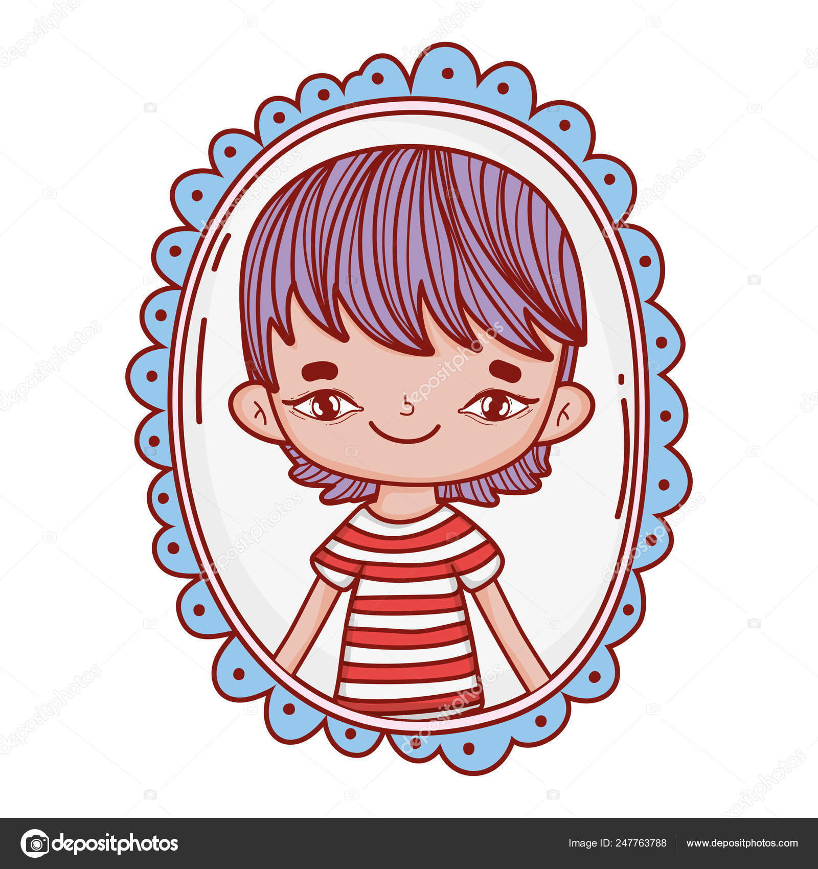 Pretty Boy Drawing Cartoon Stock Vector C Stockgiu 247763788
