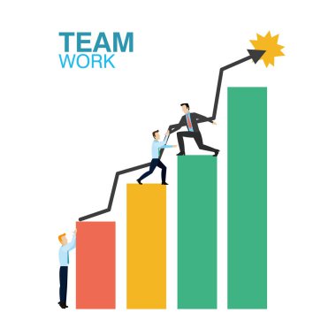 İş takım çalışması konsepti