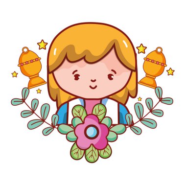 Tatlı kız çizgi filmi.