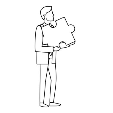 başarılı bir iş adamı avatar çizgi film