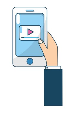 teknoloji smartphone çizgi film