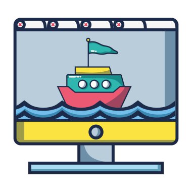 bilgisayar ekranı çizgi film