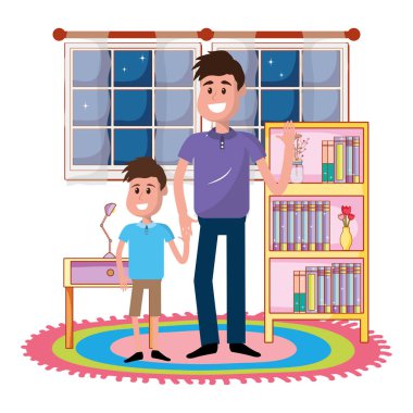 Baba ile oğlu çizmek