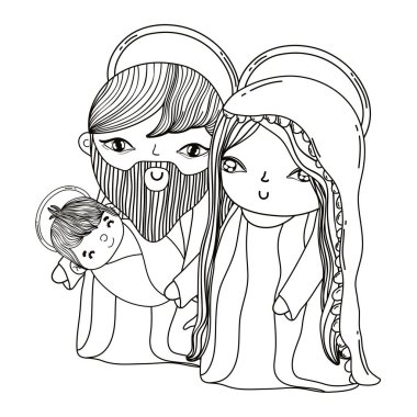 Noel nativity sahne karikatür