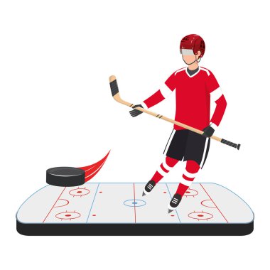 Hokey oyuncu buz kitlesi