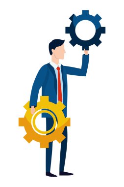 başarılı bir iş adamı avatar çizgi film