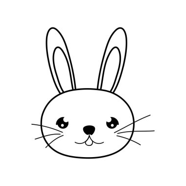 satır sevimli tavşan erkek baş hayvan