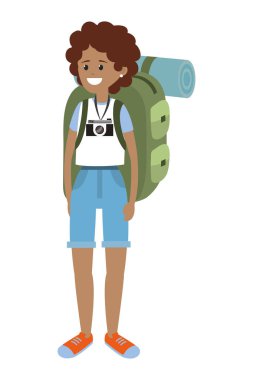 Backpacker turist kadın