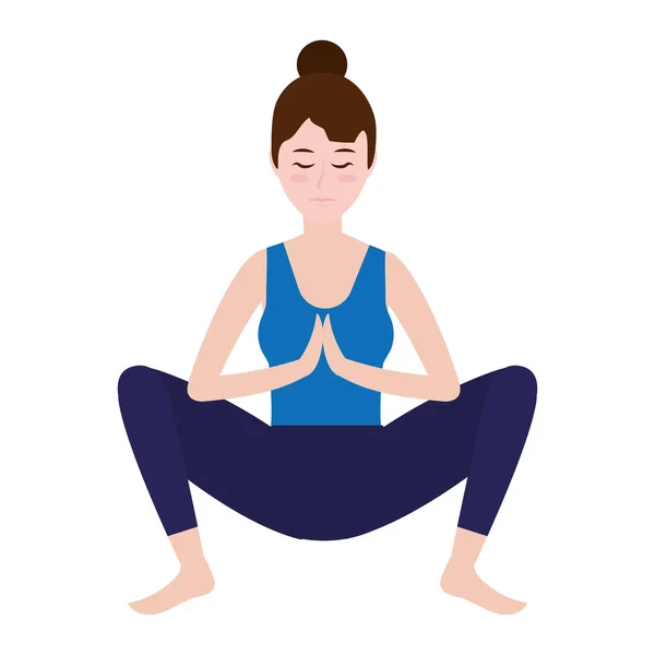 Femme et yoga — Image vectorielle