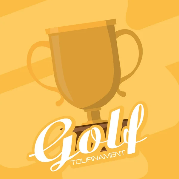 Golf torneo deportivo — Vector de stock