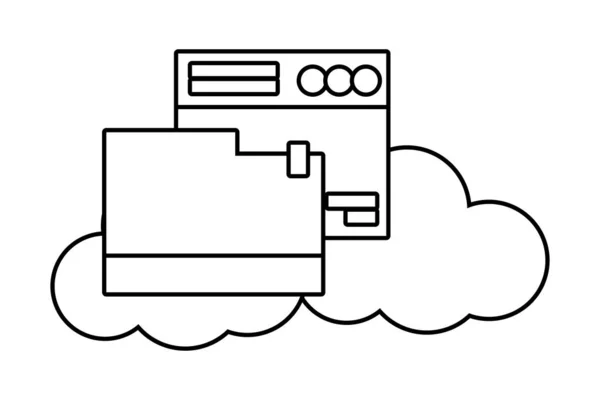 Tecnologia de computação cartoon — Vetor de Stock