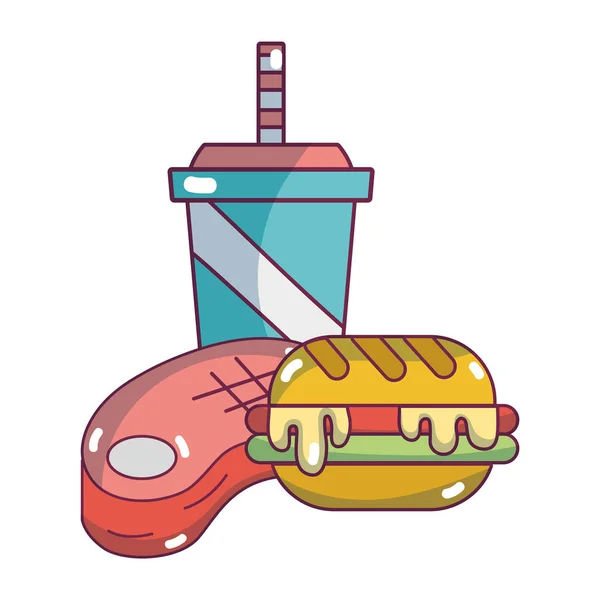Alimentation et ingrédients dessins animés — Image vectorielle