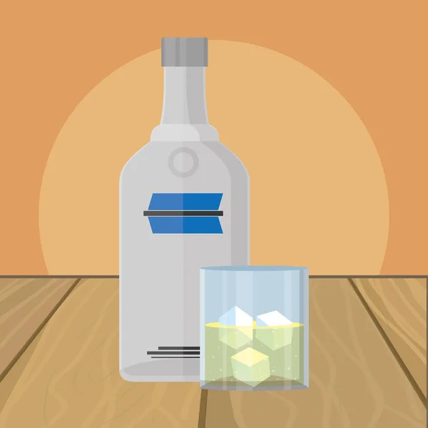 Boisson alcoolisée dessin animé — Image vectorielle