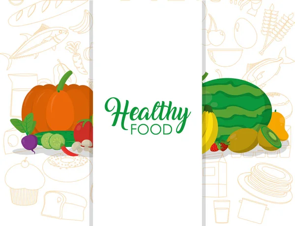 Hälsosam mat — Stock vektor