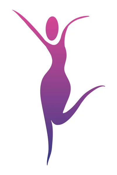 Kvinde og yoga – Stock-vektor