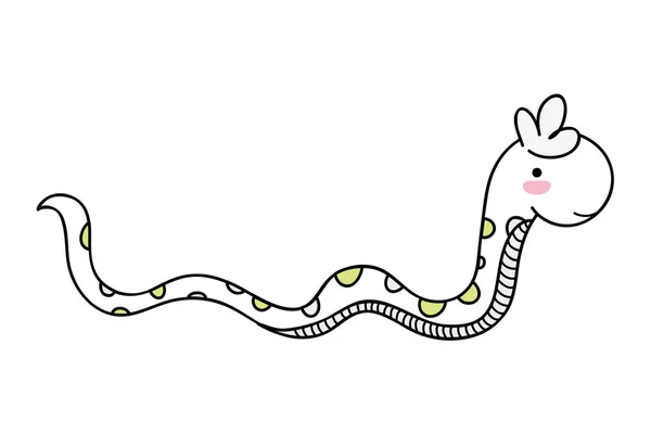 Snake dierlijke tekening — Stockvector