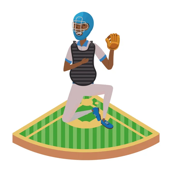Baseball player cartoon — Διανυσματικό Αρχείο