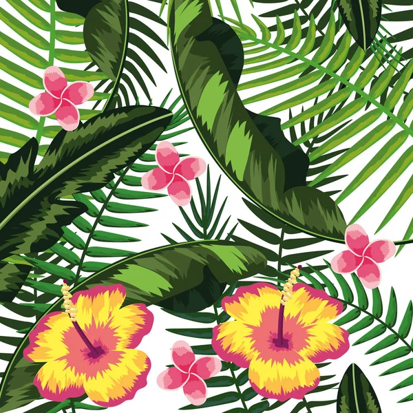 Motif floral sans couture dessin animé — Image vectorielle