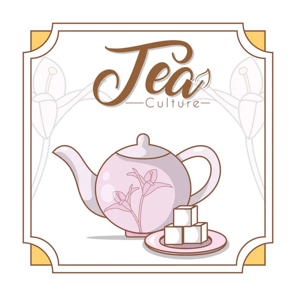 Tea culture concept — Stock Vector