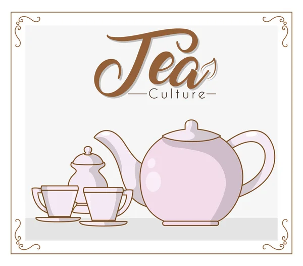 Tea culture concept — Stock Vector