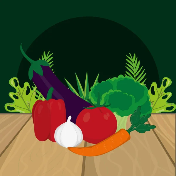 Φρέσκα λαχανικά, κινούμενα σχέδια — Διανυσματικό Αρχείο