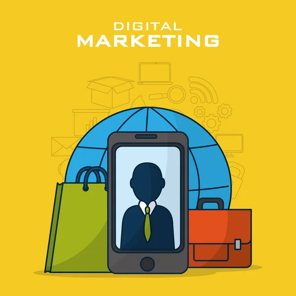 Negocio de marketing digital — Vector de stock