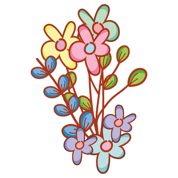 Foliage ornament cartoon — Stock Vector