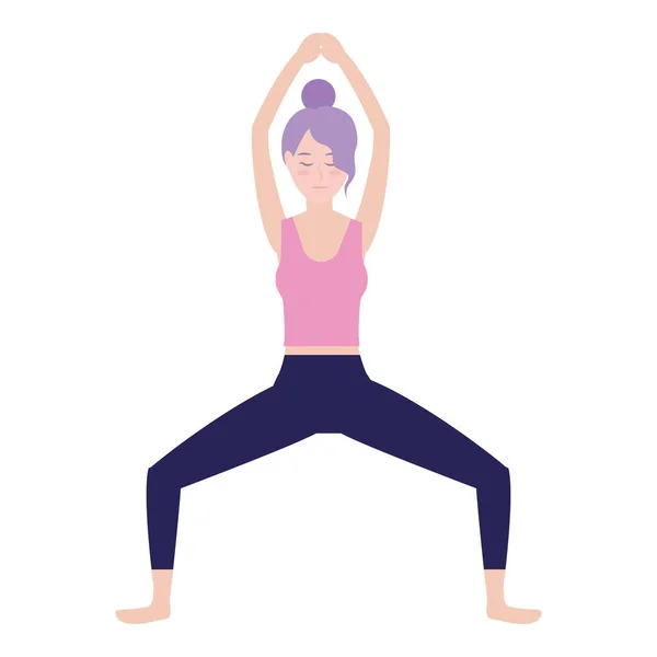 Femme et yoga — Image vectorielle