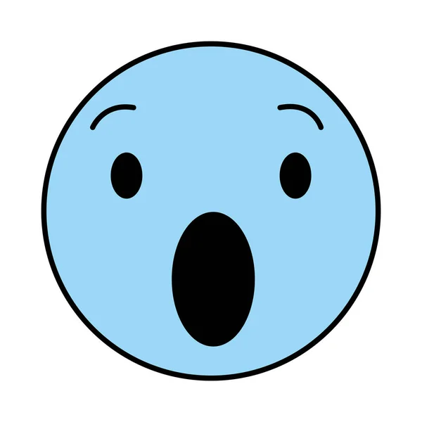 놀란된 라운드 emoji — 스톡 벡터