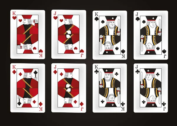Volný čas králů karty — Stockový vektor