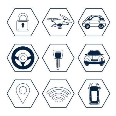 Gps izleme simgeler kümesi