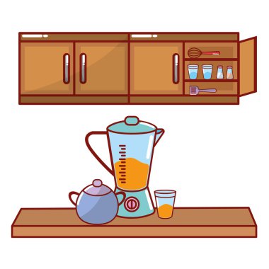 mutfak aletleri mutfak sevimli çizgi film