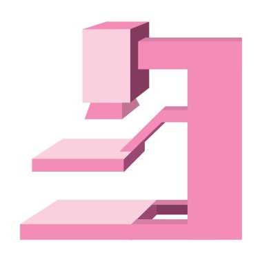 Pembe mikroskop izole