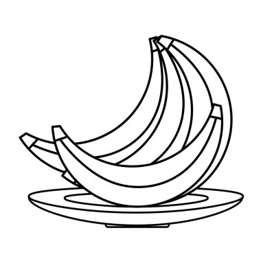 İzole muz meyve tasarım