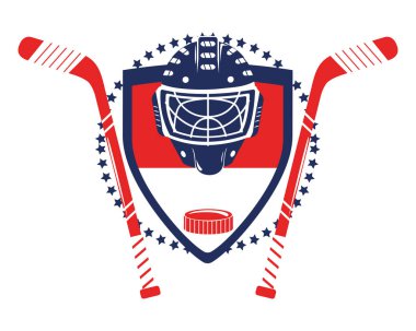 buz hokeyi öğelerin çizgi film