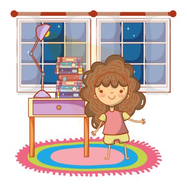 Tatlı kız çizgi filmi.