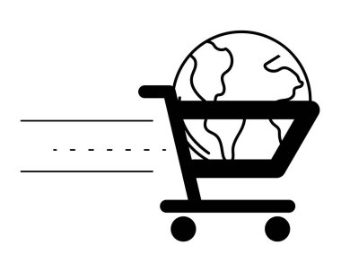 ecommerce online shopping cartoon