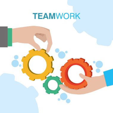 İş takım çalışması konsepti