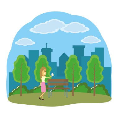 Kadın selfie çekiyor.