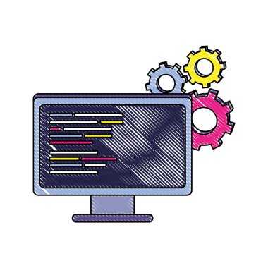 rendelenmiş sanayi dişli ve bilgisayar kodu programı ile