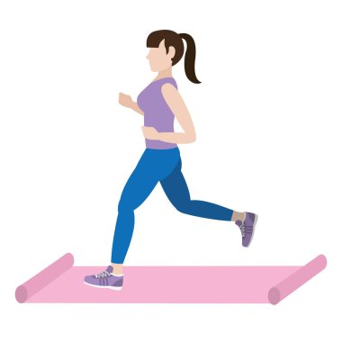 Uygun kadın egzersiz yaparak