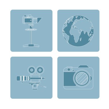 Gazetecilik aygıtları simgeler kümesi