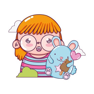 kedi ve fare Buz lolly kızla