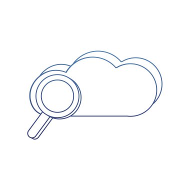 Anahat bulut veri ve programlama kodu olan büyüteç bozulmuş